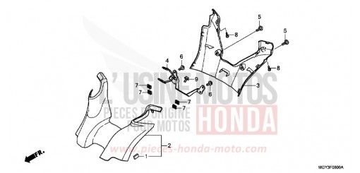 HANDLE COVER VFR800XD de 2013
